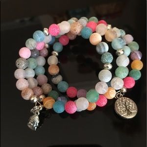 Bracelet- semi precious stone- multi wrap